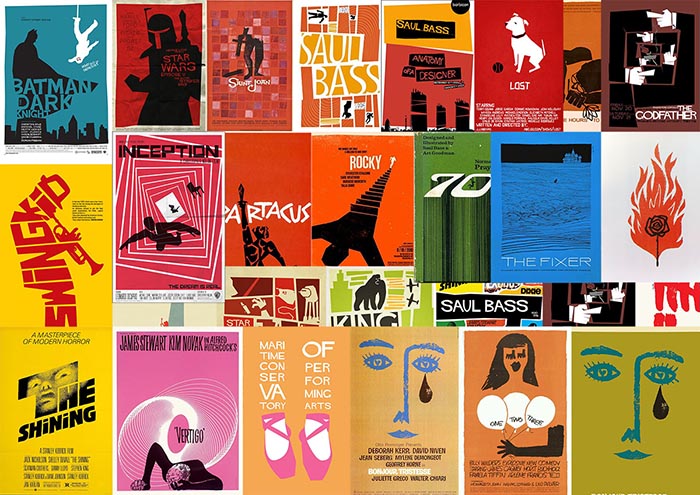 Carteles que se inspiran en el trabajo de Saul Bass