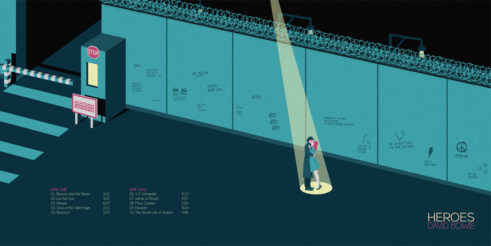 vinilos ilustrados ilustración de vinilo david bowie