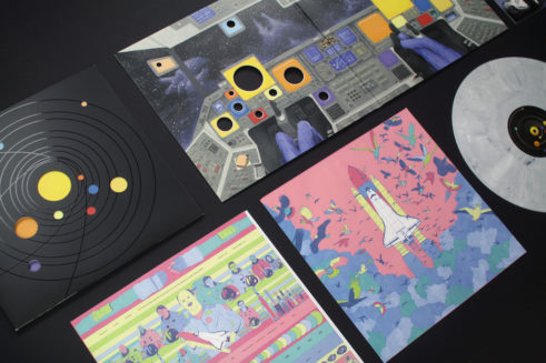vinilos ilustrados ilustración de vinilo vinyl moon