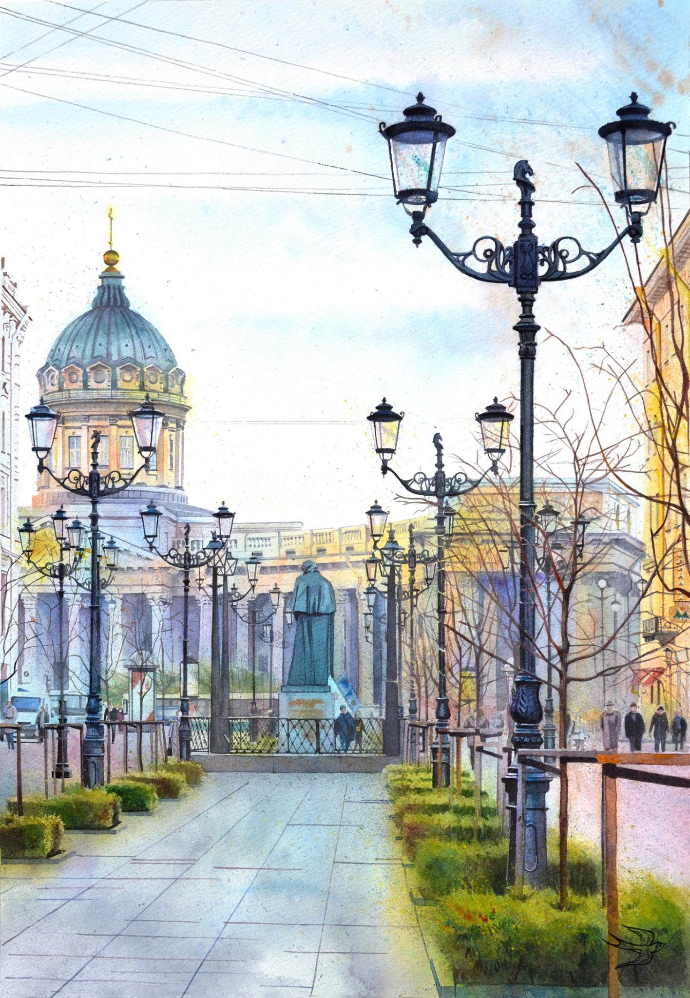 San Petesburgo en acuarelas de Viví Watercolours
