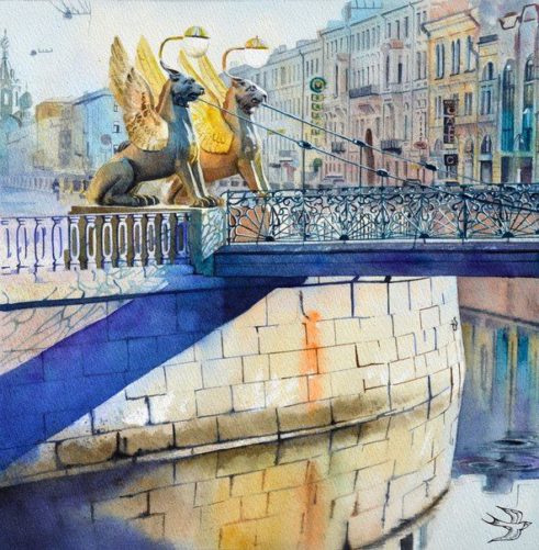 San Petesburgo en acuarelas de Viví Watercolours